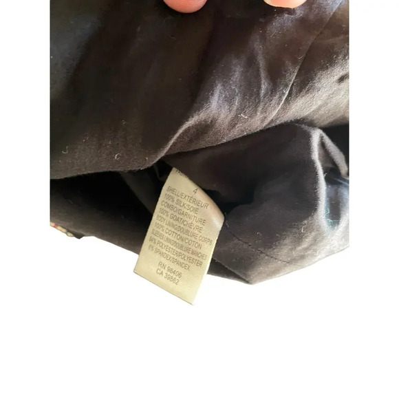 Theory Assymetrical Leather Silk Tweed Rainbow Moto Jacket Size 4 - Picture 5 of 7